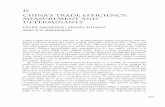 CHINA'S TRADE EFFICIENCY: MEASUREMENT AND DETERMINANTSpress-files.anu.edu.au/downloads/press/p214921/pdf/ch151.pdf · CHINA'S TRADE EFFICIENCY and Meeusen and van den Broeck (1977).1