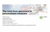The road from genomics to personalized medicine · The road from genomics to personalized medicine Raeka Aiyar aiyar@embl.de Steinmetz Group Genome Biology Unit EMBL Heidelberg EUSJA