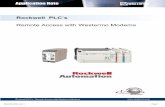 Rockwell Remote Access - Westermo · 1x SLC, MicroLogix, FlexLogix, CompactLogix or ControlLogix Series PLC using Port 0 or a 17xx-Kxx DF1 module 1x PLC Programming Cable 1x Westermo