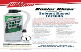 Solvent Based Formula - Transtar Industries · Formula LUBEGARD® Kooler Kleen™ Trans Flush (Solvent based) uses a proprietary mix of detergents to safely clean transmission lines.This
