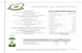 AVOCADO OIL AND ONION - Ahuacatlánahuacatlan.com.mx/wp-content/uploads/2017/02/FICHA-TECNI... · 2017-06-23 · PHYSICOCHEMICAL PROPERTIES Acid value FFA (Oleic) Peroxide value (meq/kg)