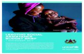 LESOTHO SOCIAL ASSISTANCE BUDGET BRIEF - UNICEF · 2019-11-26 · LESOTHO SOCIAL ASSISTANCE BUDGET BRIEF 1 NOVEMBER 2017. HEADLINE MESSAGES • The Government of Lesotho is strongly
