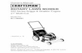 Owner's Manual CRAFTSMANOwner's Manual CRAFTSMAN ROTARY LAWN MOWER 550 Series Briggs & Stratton Engine 21" Multi-Cut Model No. 917.388481 • EspaSol, p. 18 CAUTION'. Read and follow