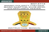 WIRING POLARITY CHECKER, MAINS ADAPTOR, ELCB (RCD) and … · 2018-01-31 · supplies the faulty circuit that causes the ELCB / RCD to have a standing current leakage fault. The tester
