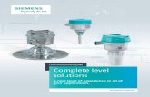Complete level solutions - level measurement guide90740a13-… · Siemens level measurement Monitoring water levels in open channels. Tracking the amount of grain in a silo. Measuring