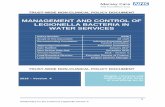 MANAGEMENT AND CONTROL OF LEGIONELLA BACTERIA IN … · 2017-01-20 · Document name SA28 Management and Control of Legionella Bacteria in Water Services Document summary The purpose