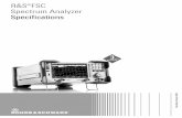 R&S®FSC Spectrum Analyzer Specifications · Bandwidth accuracy 10 Hz ≤ RBW ≤ 300 kHz < 5 %, nominal RBW > 300 kHz < 10 %, nominal Selectivity 60 dB:3 dB < 5 (Gaussian