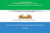 THE 2030 AGENDA FOR SUSTAINABLE DEVELOPMENT … · 2016-07-15 · the 2030 agenda for sustainable development ministry of finance and economic development ----- july 2016 government
