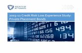 2003‐12 Credit Risk Loss Experience Study · 2003‐12 Credit Risk Loss Experience Study: Private Placement Bonds Caveat and Disclaimer This study is published by the Society of