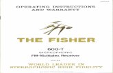 fisherconsoles.comfisherconsoles.com/non console manuals/fisher 600t om.pdfFirst loudspeaker system with frameless cone, eliminating all parasitic resonance. First internal switching