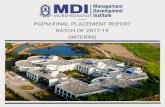 (INTERIM) BATCH OF 2017-19 PGPM FINAL PLACEMENT …...The flagship PGPM programme builds on long years' excellence in management education nurturing tomorrow’s business leaders with