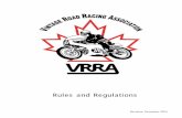 Rules and Regulations - VRRA · Revision: December 2004 Page 1 VINTAGE ROAD RACING ASSOCIATION RULES AND REGULATIONS PART A 1a. INTRODUCTION The Vintage Road Racing Association (VRRA)