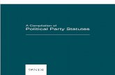 A Compilation of political party statutesparty affairs; and guarantee proper financial management. For instance, Kenya’s 2009 Political Parties Act outlines 28 issues that parties