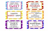 JUST POPPING SAY ) HAPPY BIRTHDAY! - Fun …...JUST POPPING SAY ) HAPPY BIRTHDAY! HOPE YOU HAVE GOOD & PLENTY OF FUN ON YOUR BIRTHDAY! HOPE YOUR BIRTHDAY IS MOUNDS OF FUN! HOPE YOU