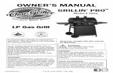 OWNER’S MANUAL - Lowe'spdf.lowes.com/operatingguides/789792030012_oper.pdfOWNER’S MANUAL LP Gas Grill WARNING For Outdoor Use Only (outside any enclosure) DANGER: DO NOT use gas