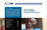 ABOUT CDD Voting Amidst Insecurity · challenges to the forthcoming elections. One clear challenge is the insecurity pervading different parts of the country. Insecurity is an issue