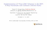 Implementation of Three LWC Schemes in the WiFi 4-Way ......Implementation of Three LWC Schemes in the WiFi 4-Way Handshake with Software Defned Radio . Yunjie Yi, Guang Gong, Kalikinkar