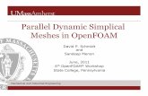 Parallel Dynamic Simplical Meshes in OpenFOAM · 2011-06-16 · Mechanical and Industrial Engineering David P. Schmidt and Sandeep Menon June, 2011 6th OpenFOAM® Workshop State College,