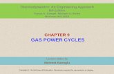 CHAPTER 9 GAS POWER CYCLESfac.ksu.edu.sa/sites/default/files/chapter_9_lectures.pdf · 2018-10-31 · The ideal cycles are internally reversible, but, unlike the Carnot cycle, they