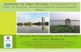 OVERNING THE URBAN WETLANDS A COMPARATIVE CASE … · 2015-08-17 · society of wetland scientists annual conference june 2013 – duluth. minnesota missaka hettiarachchi, clive mcalpine