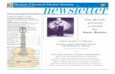 Boston Classical Guitar Society · 2019-12-16 · BCGS Newsletter September/November 2006 3 Letter to Members Dear Members, I am extremely proud to announce the Boston Classical Guitar