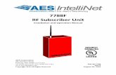 7788F RF Subscriber Unit - AES Corporation · AES 7788 Series RF Subscriber Unit ─ Installation and Operation Manual AES Corporation 2 40-7788, Rev 6, August 30, 2016 NOTICE TO