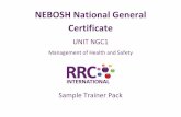 NEBOSH National General Certificate - RRC Training · relevant awarding body (e.g. NEBOSH, IOSH, IEMA).The full pack –of which this is a sample – includes the following resources: