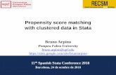 Propensity score matching with clustered data in Stata · 2018-12-04 · Bruno Arpino Spanish Stata meeting 2018 Motivating case study (1/3) • Goal: estimating the causal effect