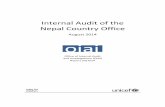 Internal Audit of the Nepal Country Office · Report 2014/24. Internal Audit of the Nepal Country Office (2014/24) 2 ... Internal Audit of the Nepal Country Office (2014/24) 5 _____