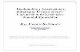 Technology Licensing: Strategic Issues Every Licensor and ...Technology Licensing: Strategic Issues Every Licensor and Licensee Should Consider ... (Outbound License) ..... 64-6 §
