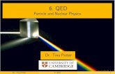 6. QED - Particle and Nuclear Physics · Experimental Tests of QED QED is an extremely successful theory tested to very high precision. Example: Magnetic moments of e , : ~= g e 2m