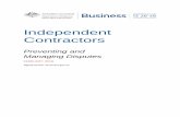 Independent contractors preventing and managing disputes PDF · contract - a legally enforceable agreement made between two or more parties (written or ... organise your thoughts