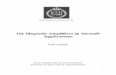 On Magnetic Amplifiers in Aircraft Applications12312/FULLTEXT01.pdf · Historically magnetic amplifiers were used in many different power supply applications. The magnetic amplifier