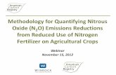 Methodology for Quantifying Nitrous Oxide (N2O) Emissions ... · Methodology for Quantifying Nitrous Oxide (N 2 O) Emissions Reductions from Reduced Use of Nitrogen ... N2O from ag