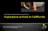 The California Asphalt Pavement Association · The California Asphalt Pavement Association ... With ‘Superpave’ the trend in California continues toward standard (prove you hit