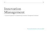 Innovation Management · innovation management initiatives • Cylinder 1 – Innovation as change • Cylinder 2 – Strategy & Leadership • Cylinder 3 – Innovation Processes