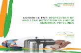 GUIDANCE FOR INSPECTION OF AND LEAK DETECTION IN …...ammonia rail transport [Ref 9] and inspection of atmospheric, refrigerated ammonia storage tanks [Ref 12]. Ammonia is produced