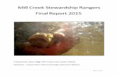 Mill Creek Stewardship Rangers Final Report 2015 · 3 | P a g e 1.0 Introduction Mill Creek is a coldwater, low gradient stream that flows 30km across the southern Ontario landscape.