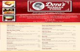 From our family to yours, welcome to Dora’s …...From our family to yours, welcome to Dora’s Mexican Restaurant & Lounge! We’ve been serving our own recipes for more than 34