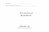 Practice Packet - scasd.org...Packet Unit 6 Sequences & Series . Unit 6 Learning Targets . Unit 6 Learning Targets Number Chapter and Section Title Description LT1 10.1 Sequences and