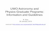 UWO Astronomy and Physics Graduate Programs: Information ...physics.uwo.ca/graduate/pdf_files/PABgradGuide_30Jan2013.pdf · 30 Jan 2013 If you missed the talk • The initial version