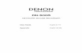 DN-900R User Guide…5 User Guide (English) Introduction Thank you for purchasing the DN-900R. At Denon Professional, performance and reliability mean as much to us as they do to you.