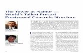 The Tower at Namur World's Tallest Precast Prestressed Concrete Structure … Journal... · 2018-11-01 · The Tower at Namur World's Tallest Precast Prestressed Concrete Structure