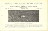 SOUTH DAKOTA BIRD NOTES - South Dakota Ornithologists' … Vol. 3/BN_1951_3_1_Mar.pdf"The purposes for which this corporation is formed are to encourage study of birds in South Dakota
