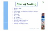 Bills of Ladingemirateslogistics.net/ebook/e-book/bill_of_lading_presentation_2012.… · Types of BL Charterparty BL - A bill of lading that indicates that it is subject to a charter.