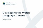 Developing the Welsh Language Census to Welsh grammar and specific terminology. • To make recommendations on the question designs for the Welsh language census questionnaires •