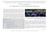 A Matter of Political Space - National Democratic … 50 A Matter...In order for citizens to play an active role, they must have open, accessible and inclusive political spaces. Political