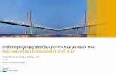 Intercompany Integration Solution for SAP Business One ......RESTRICTED: RELEASED FOR PARTNERS April 5, 2017 Walter Werder and Andreas Wolfinger, SAP Intercompany Integration Solution