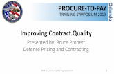 TRAINING SYMPOSIUM 2019 p2p...252.204-7012 Safeguarding Covered Defense Information and Cyber Incident Reporting, 2,416 . 52.209-10 Prohibition on Contracting With Inverted Domestic