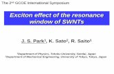 Exciton effect of the resonance window of SWNTs · Exciton effect of the resonance window of SWNTs 1Department of Physics, Tohoku University, Sendai, Japan 2Department of Mechanical